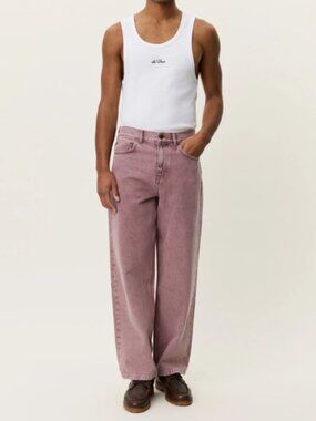 BNWT SS26 LES DEUX ROI LIGHT PINK DENIM JEANS 34